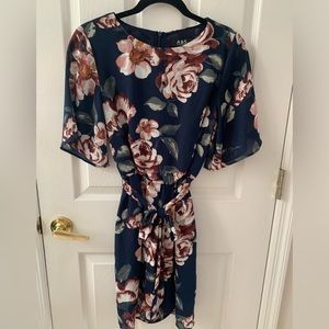ABS Collection navy floral dress size 2